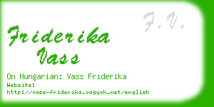 friderika vass business card